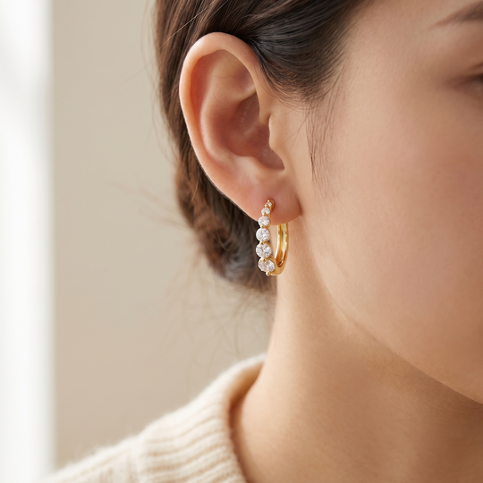"Los Angeles" Graduated Hoop Earrings