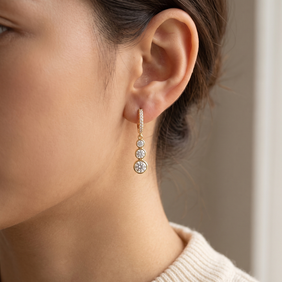 "Shanghai" Graduated Drop Earrings