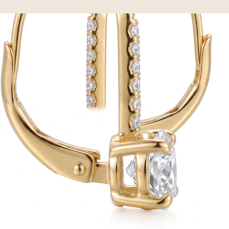 "Zurich" Earrings Set — the setting seen from the side